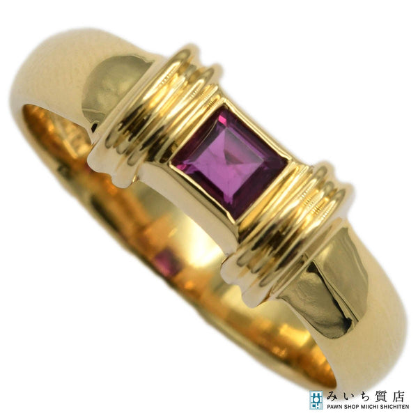 仕上済 TIFFANY＆Co. ティファニー ルビー スタッキング リング 指輪 750 約7.5号 約4.5g ジュエリー アクセサリー H19437