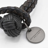 BOTTEGA VENETA ボッテガ レザー ブレス ブレスレット イントレチャート ブラック×ブラウン アクセサリー 箱 maki506
