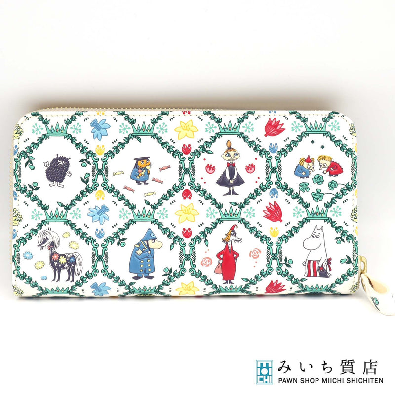 浅草文庫 Moomin ムーミン 長財布 財布 牛革製 ムーミン谷の仲間たち H2628