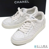 CHANEL シャネル スニーカー バックロゴ L G35934 37サイズ 靴 レディース ホワイト 箱・袋・紐 H24594