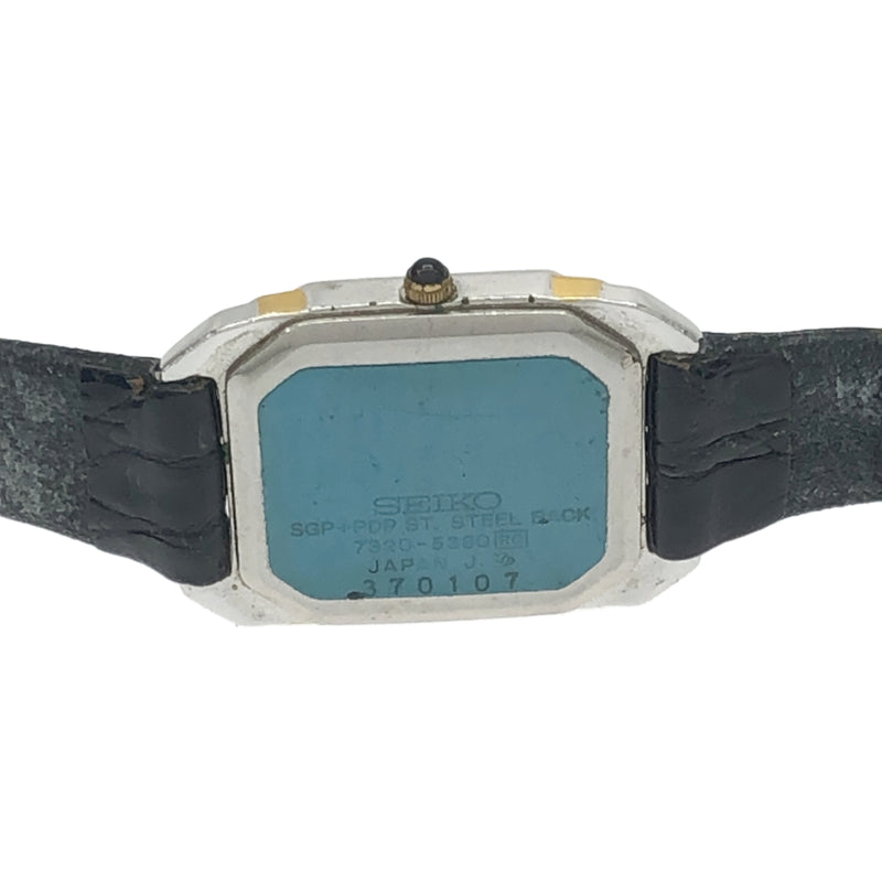 腕時計 稼働 SEIKO セイコー 7320-5380 エクセリーヌ クォーツ 白色文字盤 2025.6電池交換済 ベルト尾錠社外品 K251