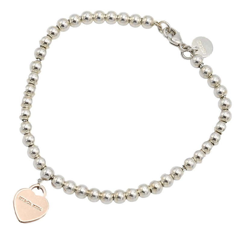 TIFFANY＆Co. ティファニー リターントゥ ハート ボールチェーン ブレスレット Ag925 シルバー 約6.1g 保管袋有 H19517