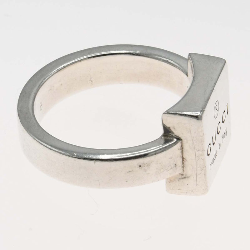 GUCCI グッチ リング スクエア プレート 8 約7.5号 925 シルバー 約6.1g アクセサリー H20607