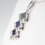 仕上済 MIKIMOTO ミキモト ネックレス トルマリン 0.97ct pt900 WGK14 D0.35 約5.8g ジュエリー 24k156-5