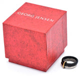 GEORG JENSEN ジョージジェンセン A119 オニキス ダブルリング 指輪 925 シルバー 約7.5号 約5.4g アクセサリー レディース 箱有 H12641