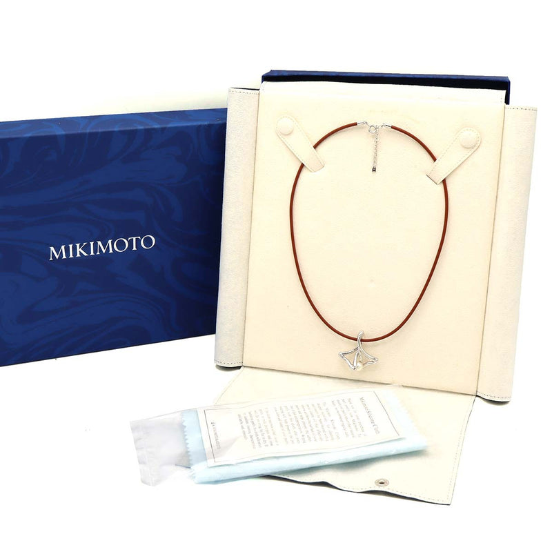 MIKIMOTO ミキモト パール ネックレス シルバー925 SV Mチャーム 約9.7