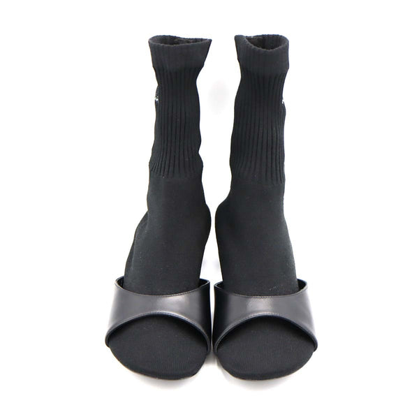 未使用品 BALENCIAGA バレンシアガ Sock booties ソックスニットミュール 722298W2LM11090 ブラック サイズ36 24㎝ 25k377-3