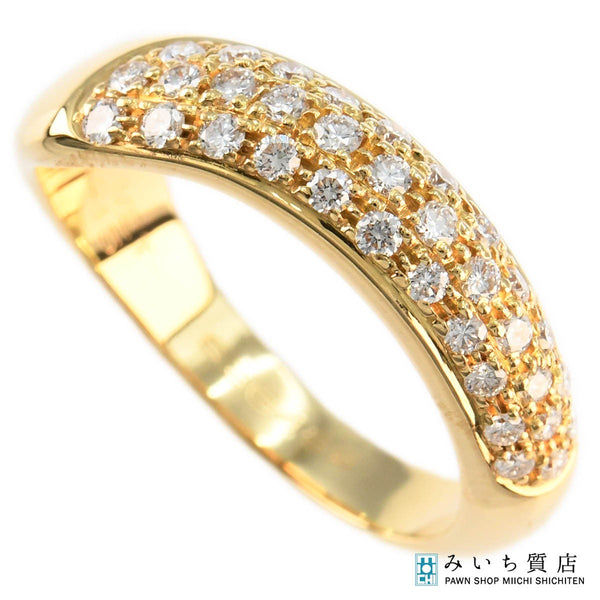 仕上済 CHAUMET ショーメ ヴェニスリング ダイヤ 指輪 750 D入り 約14.5号 約6.9g ジュエリー アクセサリー 箱有 H9463