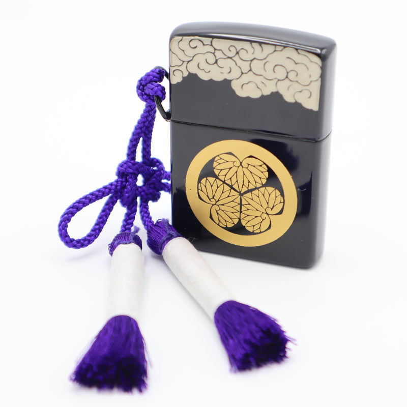 未使用 Zippo ジッポ オイルライター 本金蒔絵 葵ノ紋 喫煙具 着火未確認 H12684-3