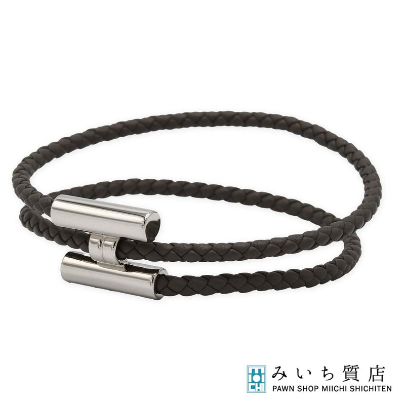 HERMES エルメス ブレスレット トゥルニス グレー シルバーカラー アクセサリー 袋有 M4012
