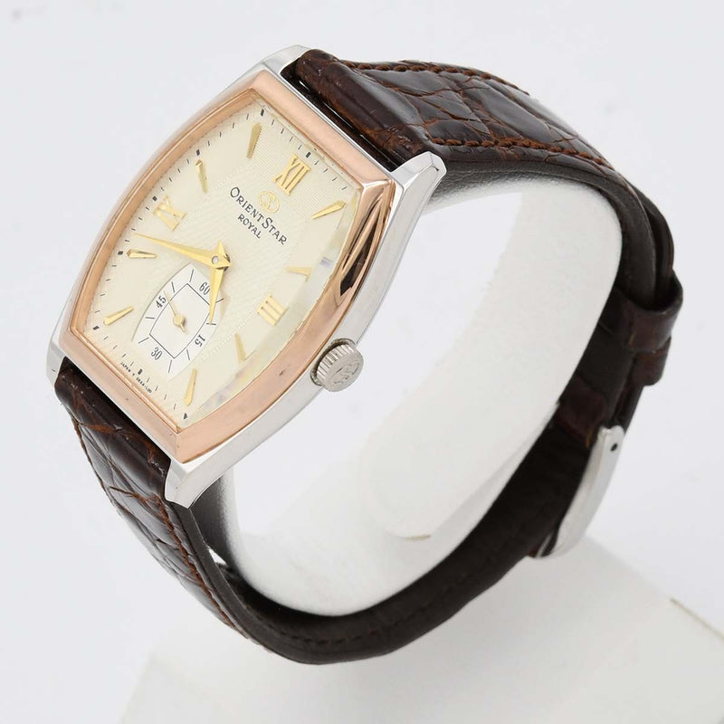 稼働 腕時計 ORIENTSTAR ROYAL オリエントスターロイヤル DNAB-B0 手巻き 18Kベゼル BASE シルバー M101