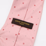 LOUIS VUITTON ルイヴィトン LV ネクタイ 総柄 ピンク シルク100 服飾小物 メンズ H18653