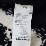 DSQUARED2 ディースクエアード ニットベスト S72HA1074 XXS ブラック ホワイト レディース H17377