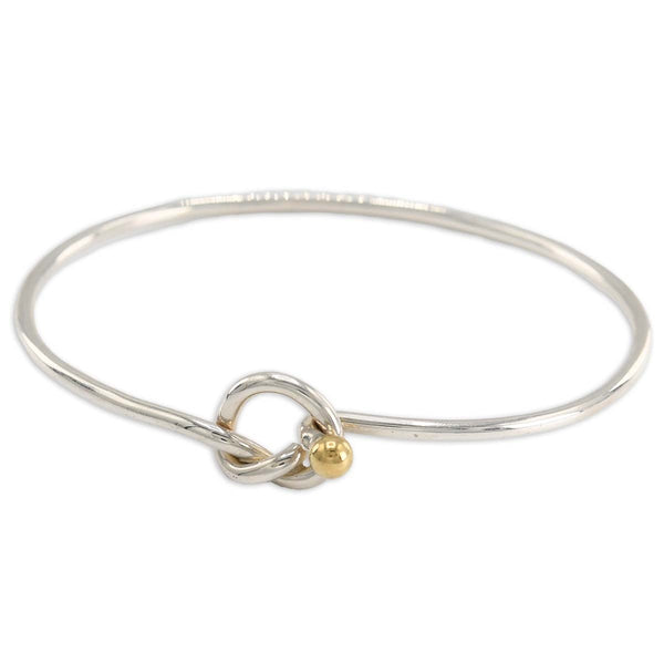 TIFFANY&Co ティファニー ブレスレット バングル ラブノット シルバー 925 ゴールド 750 約6.7g アクセサリー H18735