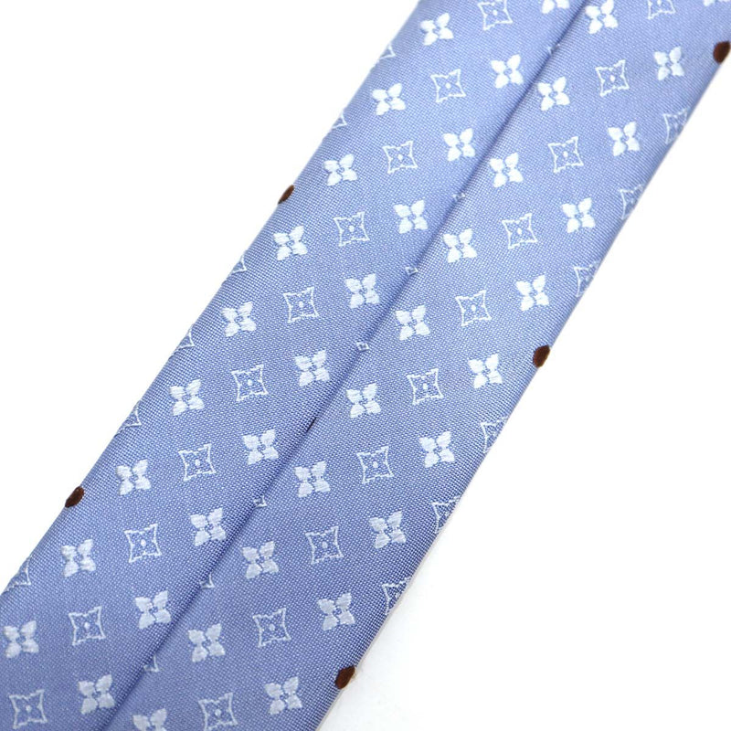 LOUIS VUITTON ルイヴィトン ネクタイ モノグラム ドット 水色 シルク100％ 服飾小物 メンズ ファッション H19735