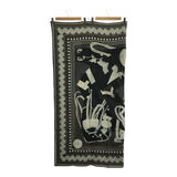 未使用 HERMES エルメス カレジェアン140 ズアヴとドラゴン Zouaves et Dragons バンダナ 大判ストール ブラック系 箱有 H18426