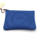 HERMES エルメス ネオバン カノエH ブルー ポーチ ポリアミド エラスタン フラットポーチ アクセサリーポーチ H6790