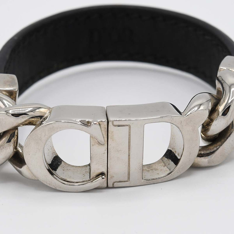 Christian Dior ディオール ブレスレット ブレス CDロゴ アクセサリー ブラック×シルバー色 メンズ 箱有 H18907