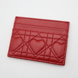Christian Dior クリスチャン ディオール ハート カードケース パスケース CDロゴ レッド 赤色 25k142-1