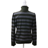 BURBERRY バーバリー 2点セット カーディガン セーター ボーダー柄 B1N64-455-76 グレー/カーキ サイズ2 J17-2