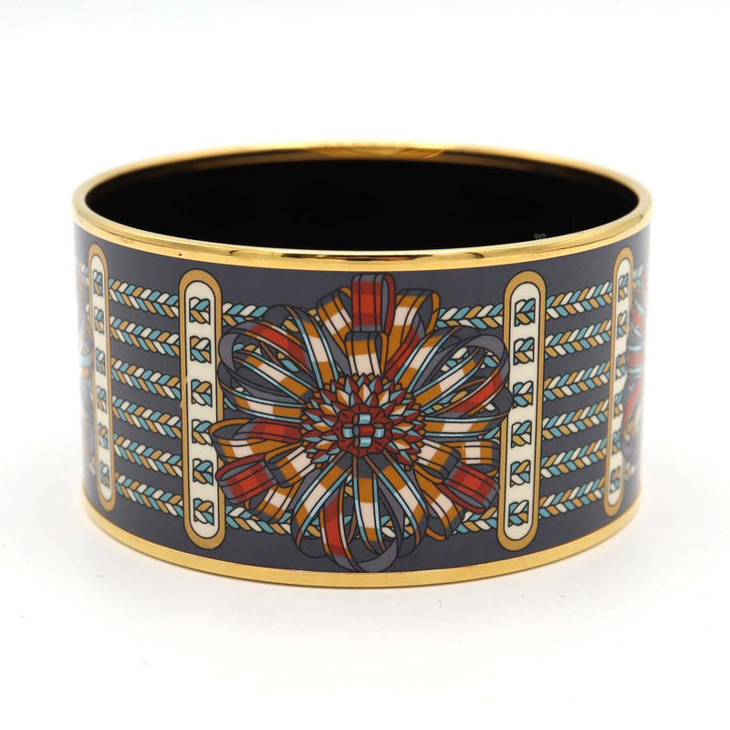 HERMES エルメス エマイユ バングル TGM 七宝焼き マルチカラー ゴールドカラー アクセサリー k1162