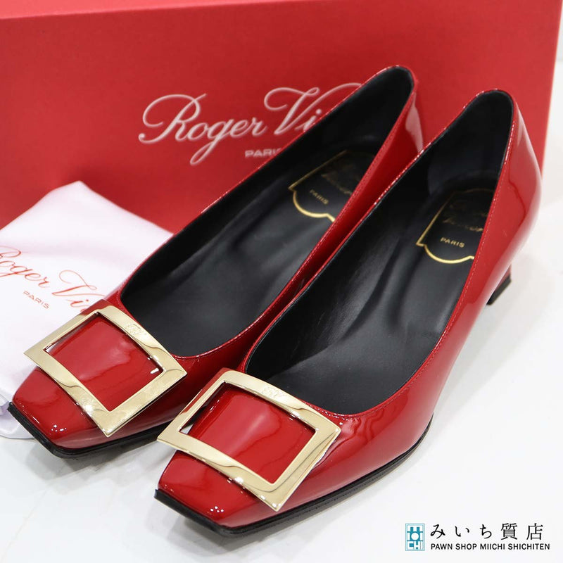 Roger Vivier ロジェヴィヴィエ パンプス スクエアトゥ ヒール 38