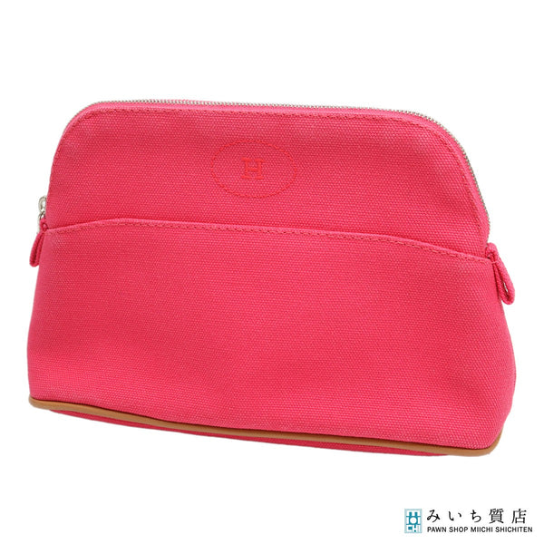 HERMES エルメス ボリードポーチ ミニ 化粧ポーチ 小物入れ ハイビスカス ピンク M4431