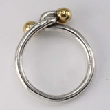 TIFFANY&Co. ティファニー リング フックアンドアイ 8号 シルバー 925 ゴールド 18K 約2.4g アクセサリー H7931