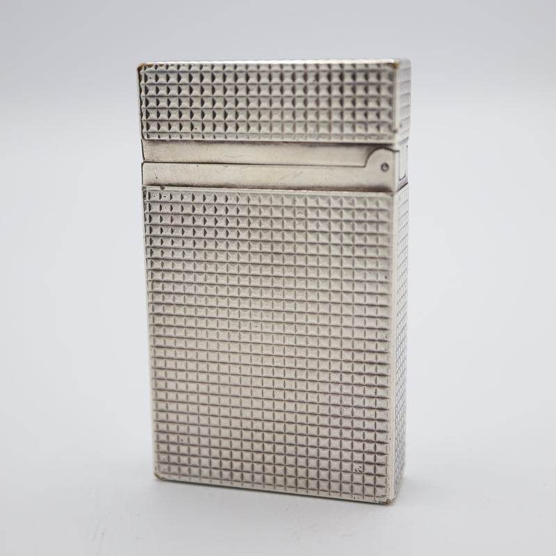 S.T.Dupont デュポン ガスライター ライン2 ダイヤモンドヘッド シルバーカラー 喫煙具 着火未確認 ケース有 eco1746