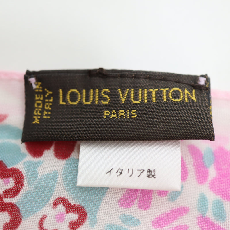 LOUIS VUITTON LV ルイヴィトン スカーフ タッセル 三角 花柄 LVロゴ ピンク 服飾小物 箱有 H2487
