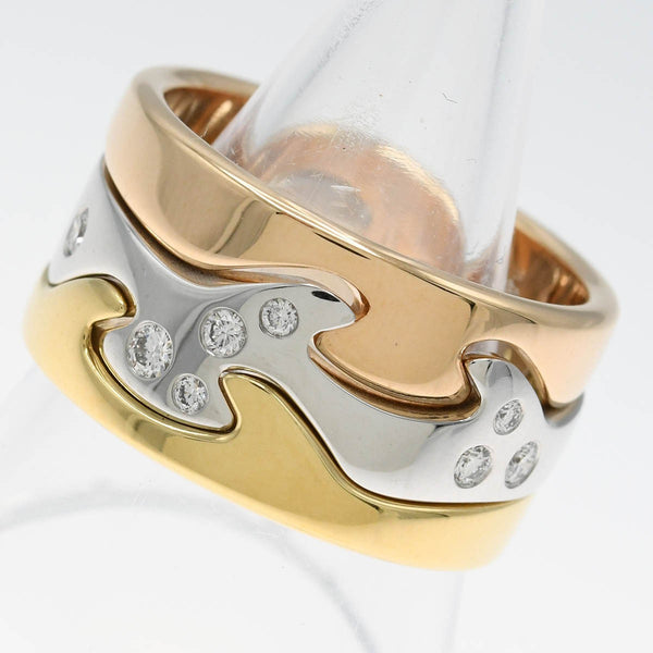 仕上済 GEORG JENSEN ジョージジェンセン フュージョンリング 指輪 #56 750 D入り 約16.5~17号 約16.4g ジュエリー H6601