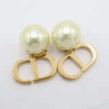 Christian Dior ディオール ピアス フェイクパール ラインストーン ピンク アクセサリー H21429