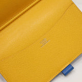 HERMES エルメス 手帳カバー アジェンダ GM □A刻 ブルー・イエロー 雑貨 小物 J444