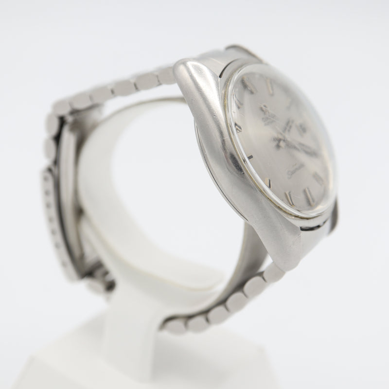 稼働 腕時計 OMEGA オメガ Seamaster ST166.0067 cal.565 自動巻き デイト シルバー色文字盤 箱・コマ有 eco11