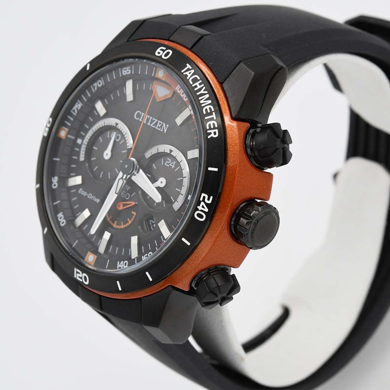 腕時計 稼働 CITIZEN シチズン B620-S094828 CA4154-07E タキシメーター エコドライブ クロノグラフ 黒文字盤  箱有 25k459-3