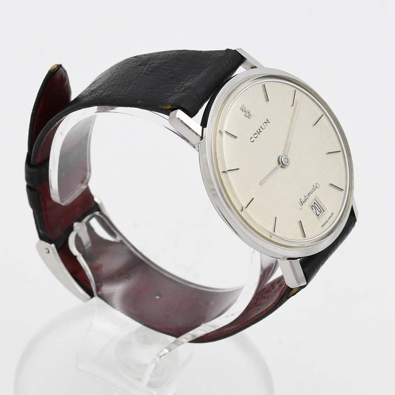 稼働 腕時計 CORUM コルム 89B127 自動巻き AT デイト シルバー色文字盤 メンズ H6808