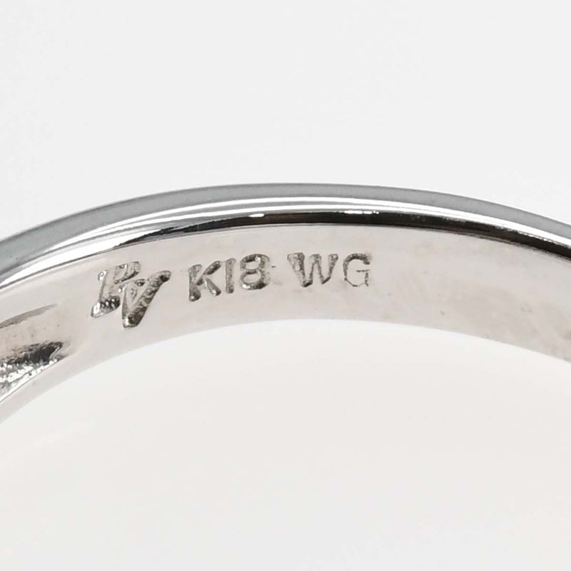仕上済 Ponte Vecchio ポンテヴェキオ PV リング 約9号 K18WG D0.30 約3.7g ジュエリー 30k144-1