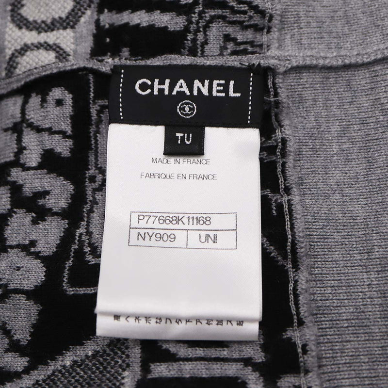 CHANEL シャネル P77668 メティエダール ニットキャップ ニット帽 グレー 帽子 レディース eco1736