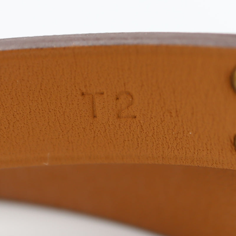 HERMES エルメス ブレスレット ミニ・ケリー ドゥブルトゥール ケリーブレス T3 U刻印 ブラウン系 ゴールドカラー アクセサリー 箱袋 H18669