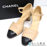 CHANEL シャネル ヒール G32857 37C 23.5cm ベージュ パンプス レディース 靴 箱袋有 23k143-10