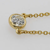 仕上げ済 Tiffany&Co. ティファニー ネックレス バイザヤード 1PD YG 750 1.9g 約5mm ジュエリー◆ eco2087
