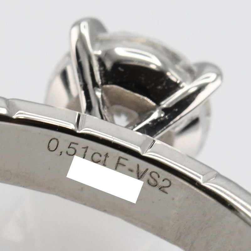 仕上済 CHOPARD ショパール リング アイスキューブ 9号 829766 D0.51 F-VS2 PT950 3.5g ジュエリー 箱・鑑有 mo44