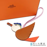HERMES エルメス チャーム バーディチャーム 鳥 バード エプソン シェーブル ゴールド/ナタ/ブルードゥ B刻印 箱 H23315