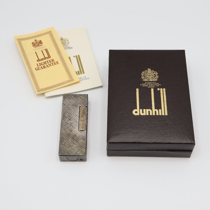 着火未確認 dunhill ダンヒル ライター ローラー式 シルバー 喫煙具 箱 ビンテージ コレクション M1845