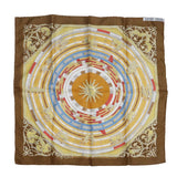 HERMES エルメス スカーフ カレ40 DIES ET HORE 占星術 星座 ホロスコープ ブラウン系 H24105