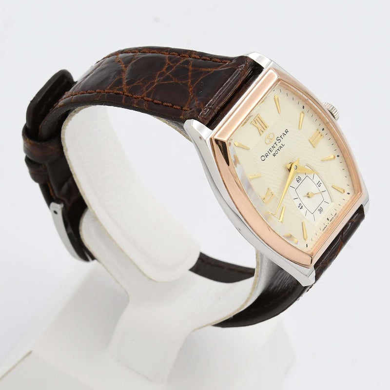稼働 腕時計 ORIENTSTAR ROYAL オリエントスターロイヤル DNAB-B0 手巻き 18Kベゼル BASE シルバー M101