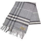 未使用 BURBERRY バーバリー マフラー 3994165 カシミア100％ ペールグレーチェック 服飾小物 箱あり H18561-1