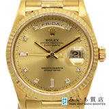 腕時計 稼働 ROLEX ロレックス デイデイト 11PD 18238 W 自動巻き 18K ゴールド色文字盤 保箱 H20393