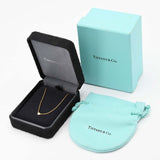 仕上げ済 TIFFANY＆Co. ティファニー バイザヤード ネックレス 750 ゴールド 約1.7g 約3.9mm レディース アクセサリー 箱・保管袋有 H17849