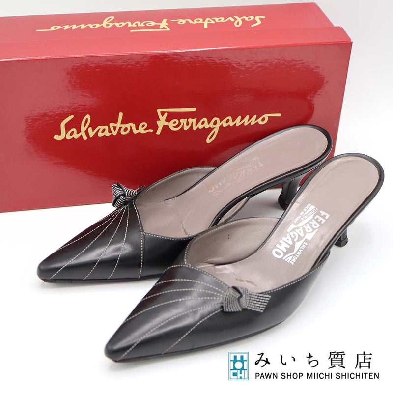 Salvatore Ferragamo フェラガモ ポインテッドトゥ パンプス ミュール 靴 サイズ8C 25cm 箱有 H12688-7